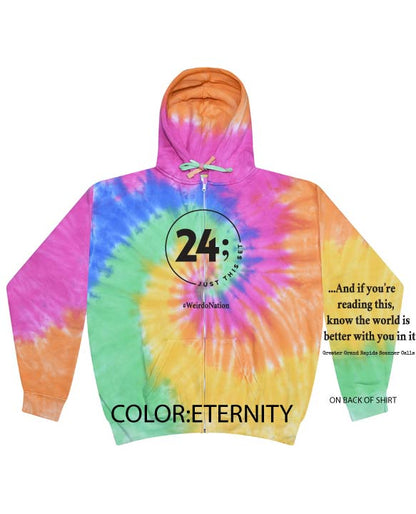 TIE DYE ZIP UP SWEATSHIRT- JUST THIS SET OF 24