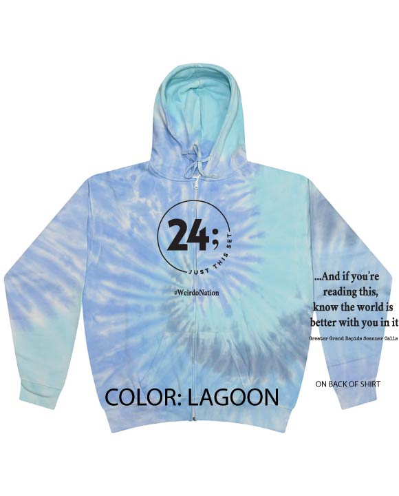 TIE DYE ZIP UP SWEATSHIRT- JUST THIS SET OF 24