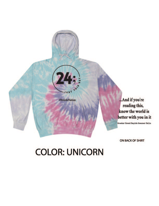 TIE DYE HOODED SWEATSHIRT - JUST THIS SET OF 24