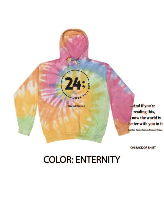 TIE DYE HOODED SWEATSHIRT - JUST THIS SET OF 24